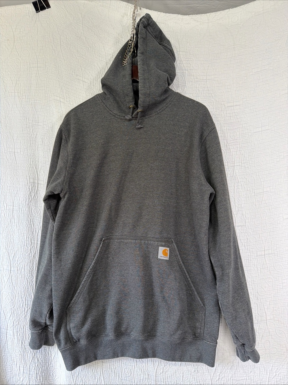 Carhartt K121 026 Pullover Hoodie Original Fit Kangaroo Pocket Logo Mens Medium